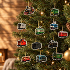 Trein Adventskalender – 24 Trein Hangers van Acryl, van Stoomlocomotief tot Goederenwagon, voor Kinderen & Treinfans