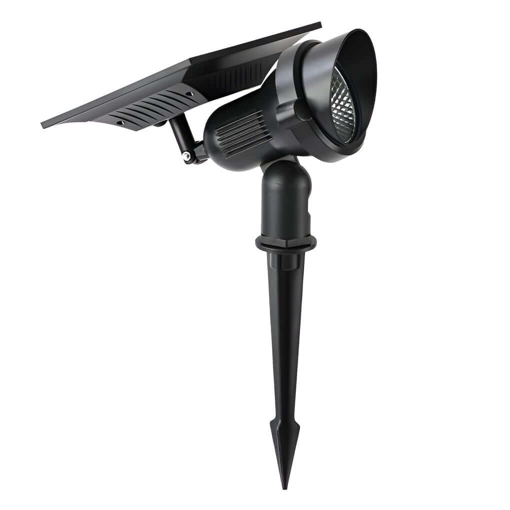 Solar Tuinspot LED RGB – Buitenlamp op Zonne-energie, IP65, Verstelbare Kop, Aluminium, met Grondpin of Basis RGB Met Grondpin