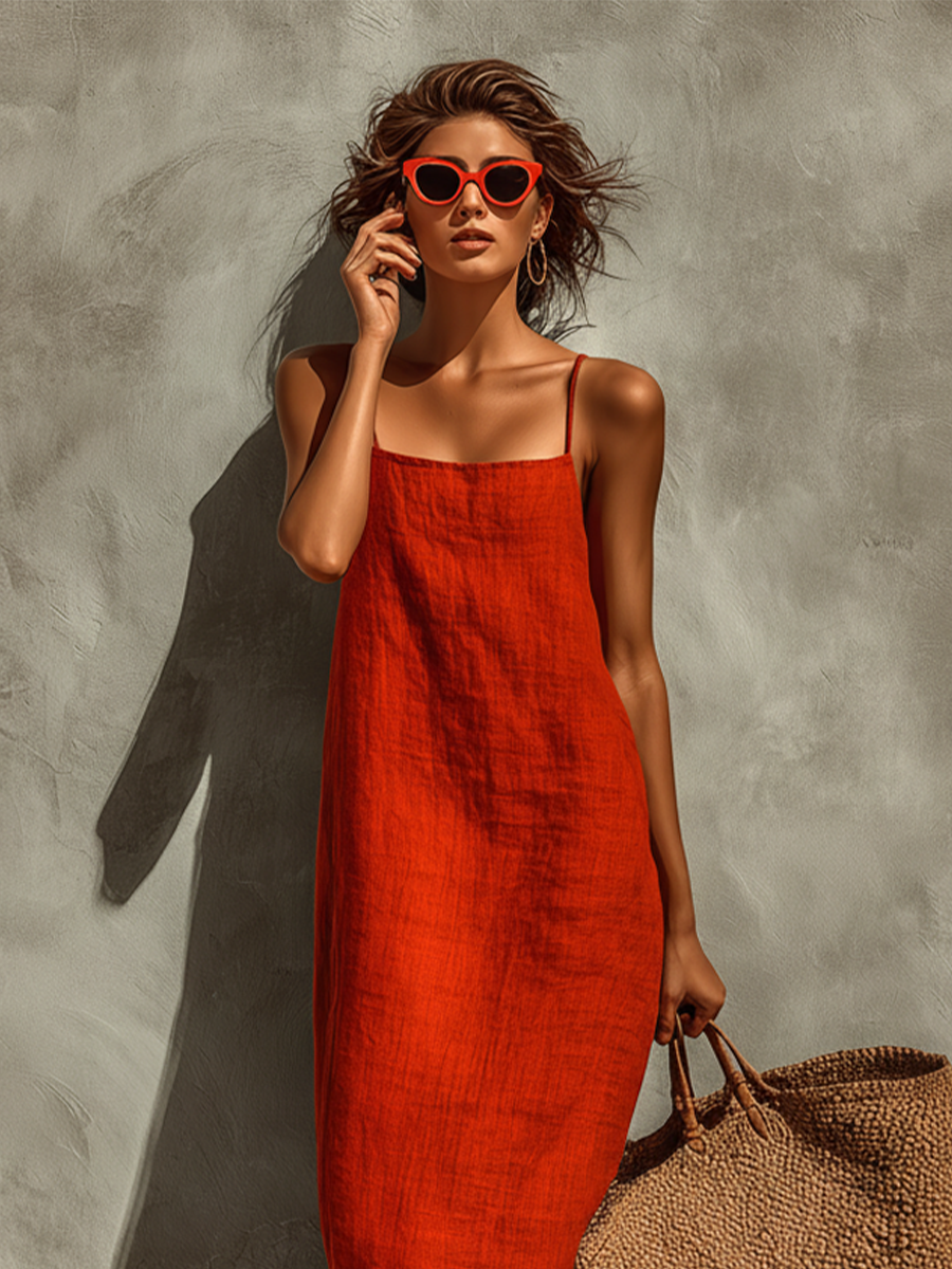 Eline | Boho Damesjurk - Spaghettibandjes Maxi Zomerjurk