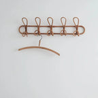 Rotan Muurhaak voor Natuurlijke Decoratie – 3 of 5 Haken, Duurzaam en Lichtgewicht, Perfect voor Kleding en Accessoires