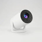 Draaibare Slimme Projector met Android 11 – Mini Beamer 180° Kantelbaar voor Muur & Plafond, Wi-Fi 6, Bluetooth 5.0, HDMI
