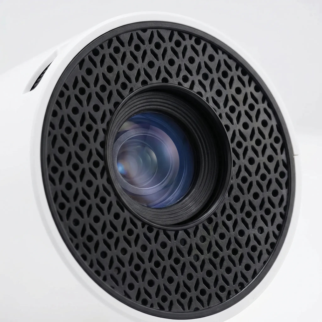 Draaibare Slimme Projector met Android 11 – Mini Beamer 180° Kantelbaar voor Muur & Plafond, Wi-Fi 6, Bluetooth 5.0, HDMI