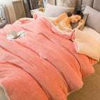 Dubbelzijdige Flanel & Fleece Plaid – Zachte Warme Deken voor Bed en Bank, 12 Kleuren, 5 Maten Jadegroen
