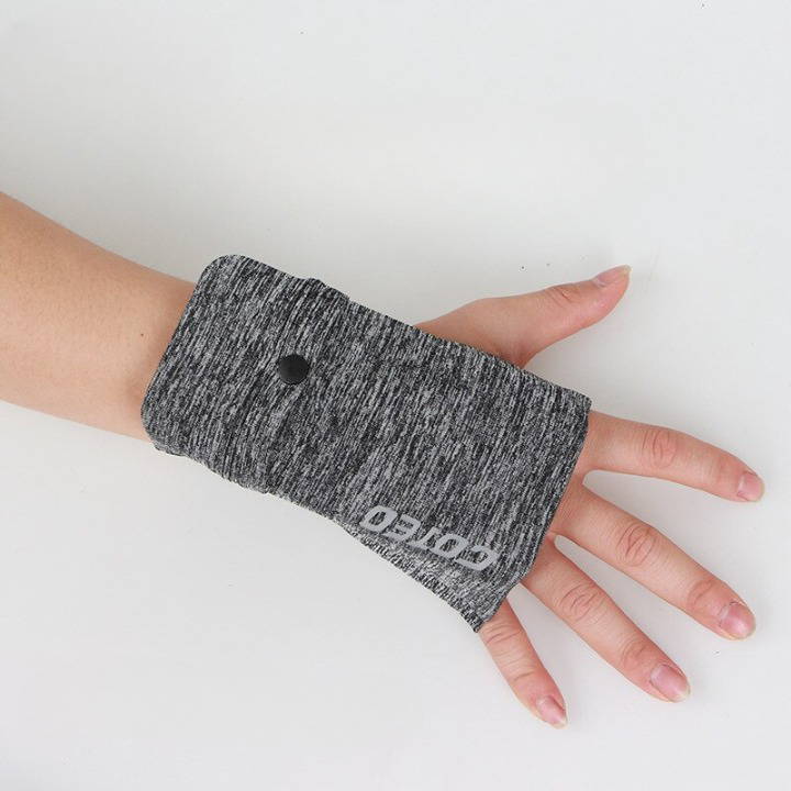 RunBand – Hardloop Telefoonhouder, Polsband & Sportarmband voor je Telefoon bij Hardlopen, Fietsen & Fitness Grijs Rechts