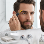 Precisietrimmer voor Baard, Neus en Wenkbrauwen – Draadloze Detailtrimmer met LED-Verlichting & Ergonomische Grip