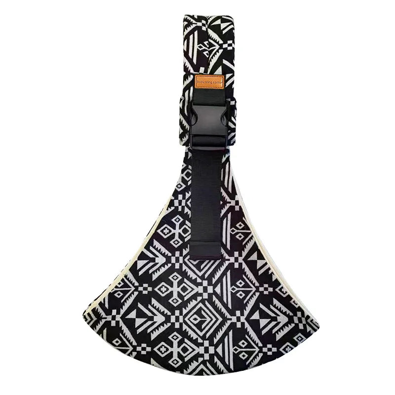 Zahara | Zachte Ring Sling Draagdoek met Draagring - Antislip Ademende Babydrager voor Pasgeborenen & Peuters voor Binnen & Outdoor Bonsai Zwart