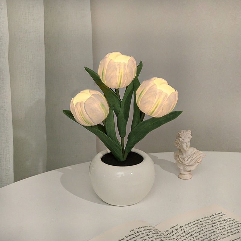 LumiTulip | Tulp Nachtlampje - DIY Bloemenlamp Sfeerlichtje LED 3 Wit