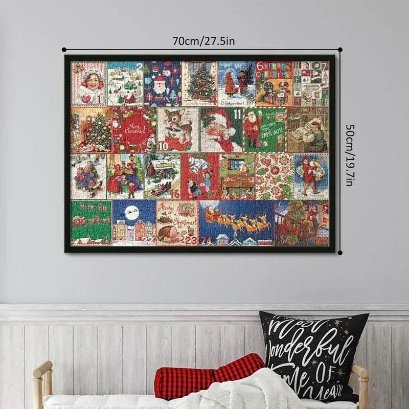 Puzzel Adventskalender – Kerstpuzzel 1000 Stukjes in 24 Dagen, Adventskalender voor Volwassenen & Gezin – FestivePuzzle
