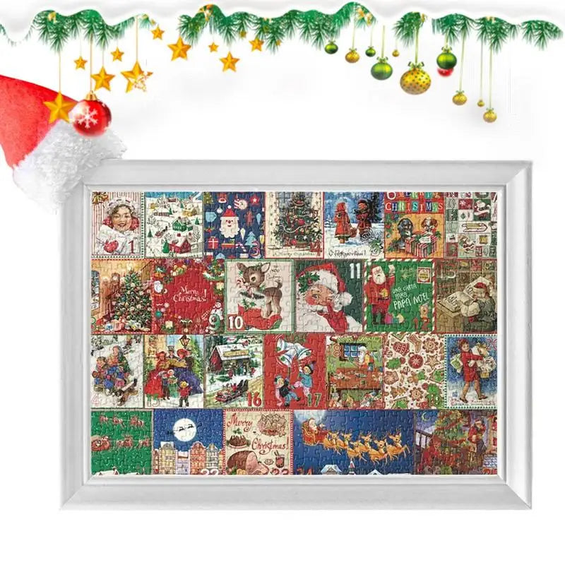 Puzzel Adventskalender – Kerstpuzzel 1000 Stukjes in 24 Dagen, Adventskalender voor Volwassenen & Gezin – FestivePuzzle