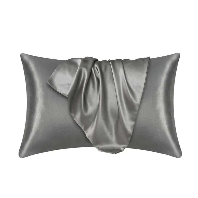 100% Mulberry Zijde Kussensloop – Zacht voor Haar & Huid Donkergrijs 50 x 75 cm