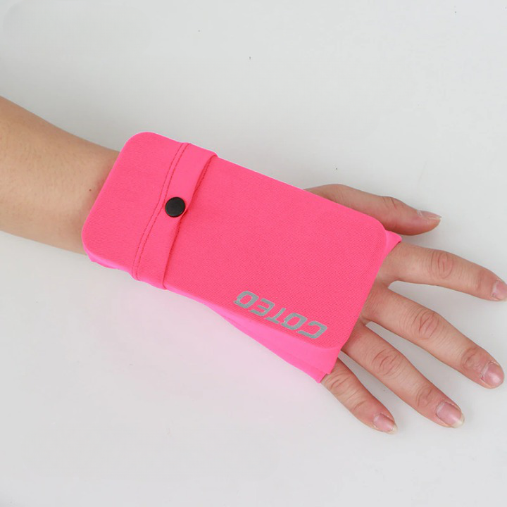 RunBand – Hardloop Telefoonhouder, Polsband & Sportarmband voor je Telefoon bij Hardlopen, Fietsen & Fitness Roze Rechts