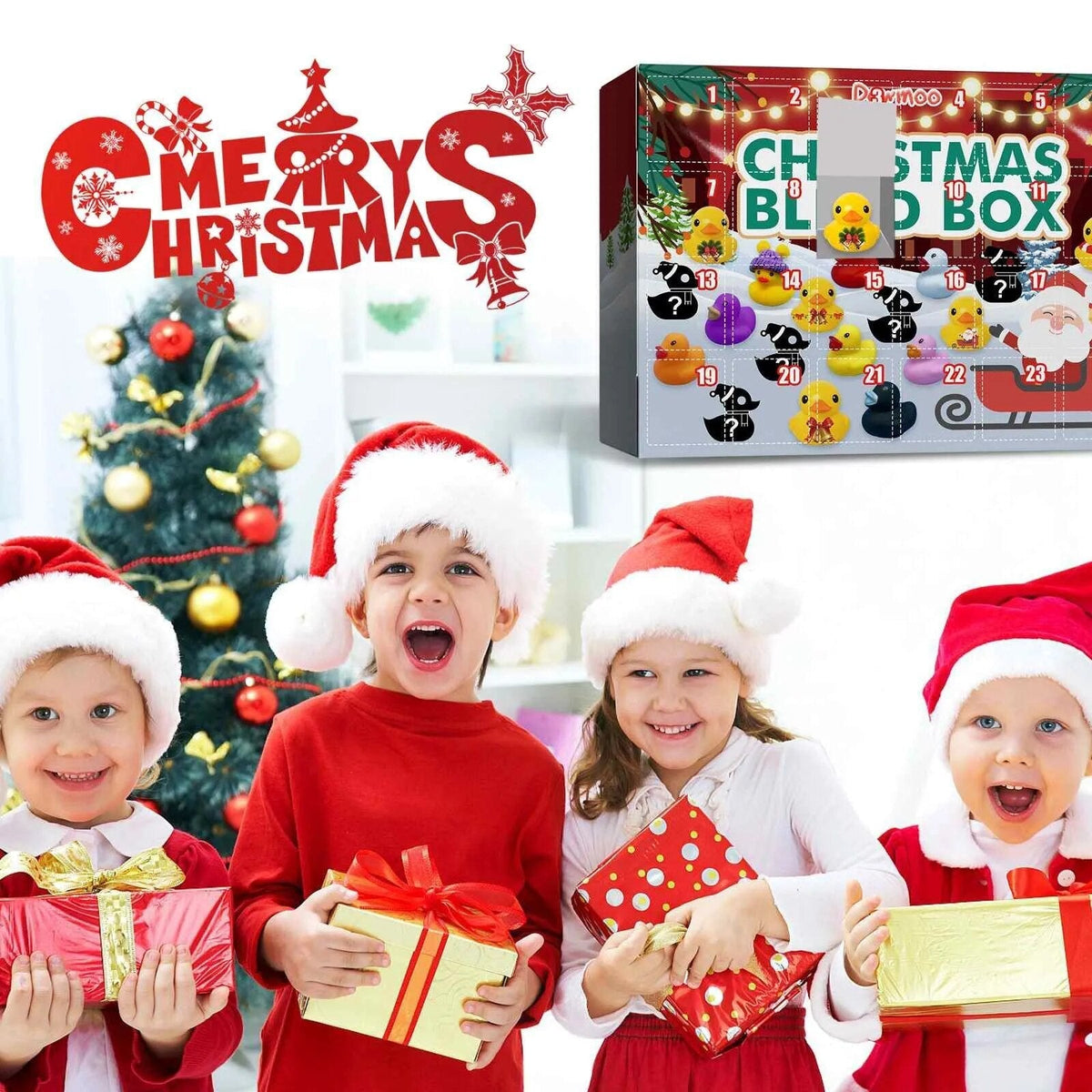 Badeendjes Adventskalender – 24 Kerst Badeendjes, Adventskalender voor Kinderen & Badspeelgoed – Splashmas Surprise