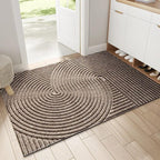 Scandinavische Deurmat met Antislipbasis en Zandvanger – Duurzaam en Stijlvol Grijs 75x45 cm voor Binnen en Buiten Khaki
