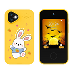Kinder-Smartphonespeelgoed met Dubbele Camera - 1080P HD Video, MP3 Muziekspeler, Touchscreen & Spelletjes voor Jongens & Meisjes Konijn Geel