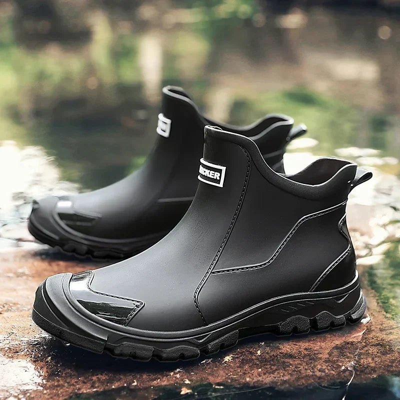 Enkellaarzen voor Dames met Profielzool - Comfortabele Instap Chelsea Boots met Gesloten Neus, Grove Zool & Elastische Inzet Zwart