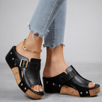 Sefira | Dames Sandalen Met Hak - Premium Leer, Comfortabel Zwart