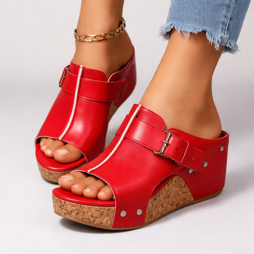 Sefira | Dames Sandalen Met Hak - Premium Leer, Comfortabel