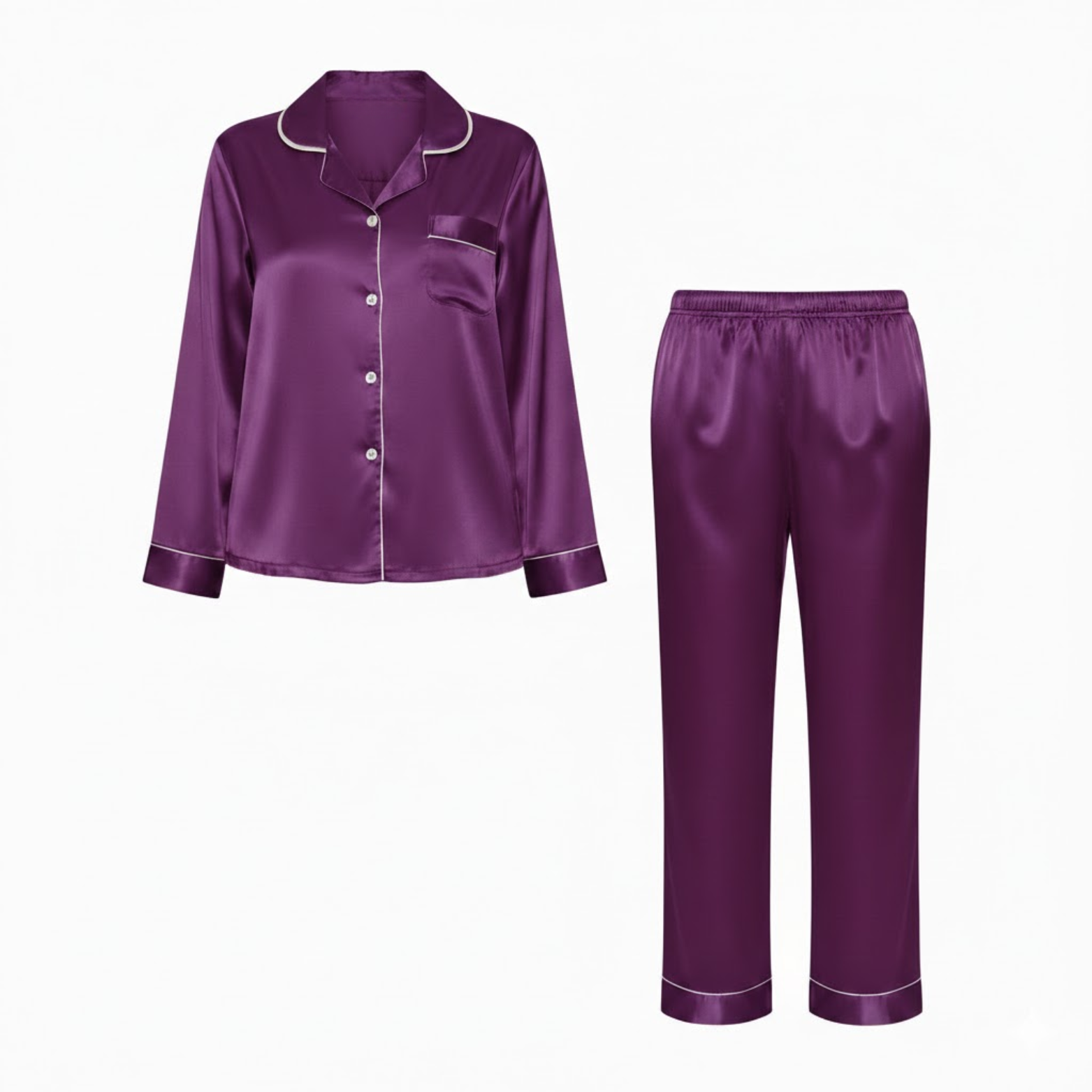 Zariyah | Pyjamaset Dames - Satijn Paars