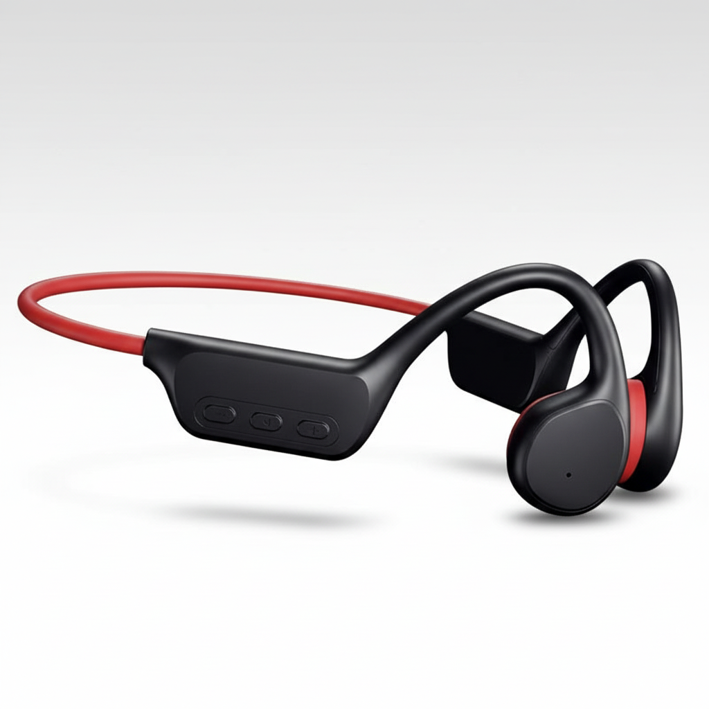 Open Koptelefoon – Botgeleiding Koptelefoon met MP3 & 32GB, IPX8 Waterdicht voor Zwemmen & Hardlopen – Soundwave