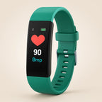 Smartwatch met gezondheidsmonitoring voor senioren. Batterijduur. Groen