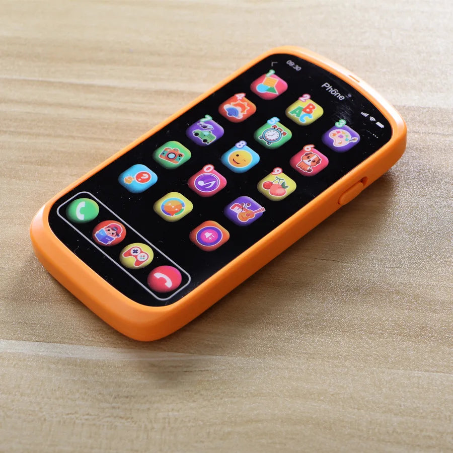 peelgoedtelefoon met Touchscreen voor Kinderen & Peuters - Educatieve Interactieve Smartphone met Lichtjes, Liedjes & Muziek Oranje