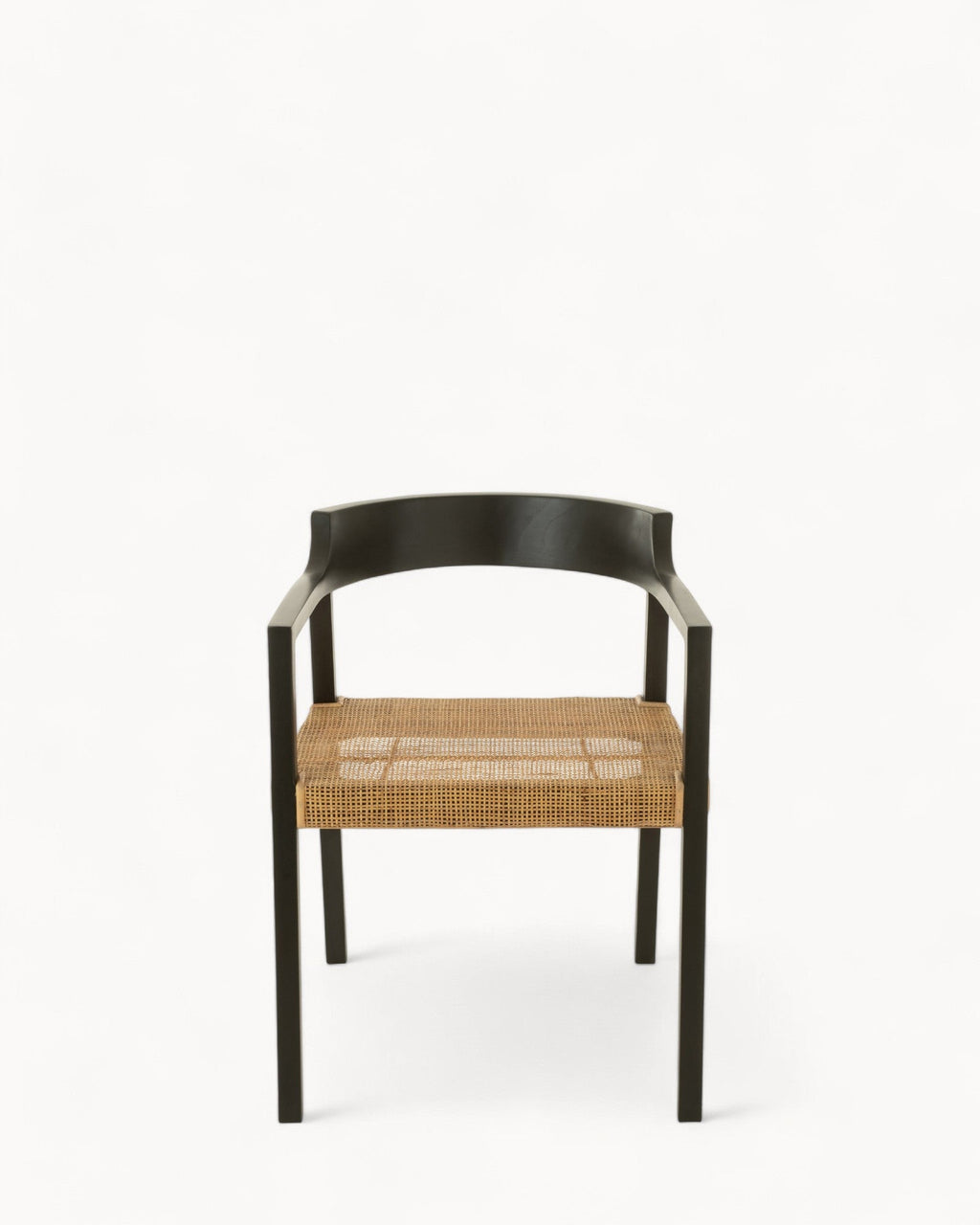 Teak Eetkamerstoel Emma - Zwartbruin, Comfortabel, Minimalistisch Ontwerp, 55x71cm, Geschikt voor Eetkamer en Woonkamer 1