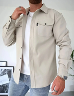 Nisyros | Stijlvol Heren Overshirt met Praktische Borstzakken - Casual Overhemdjack en Stevig Shacket met Knoopsluiting
