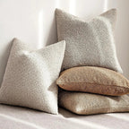 Tulum Kussenhoes van Luxe Bouclé-Stof – 45x45 cm voor Elegante Interieurs in Neutrale Kleur