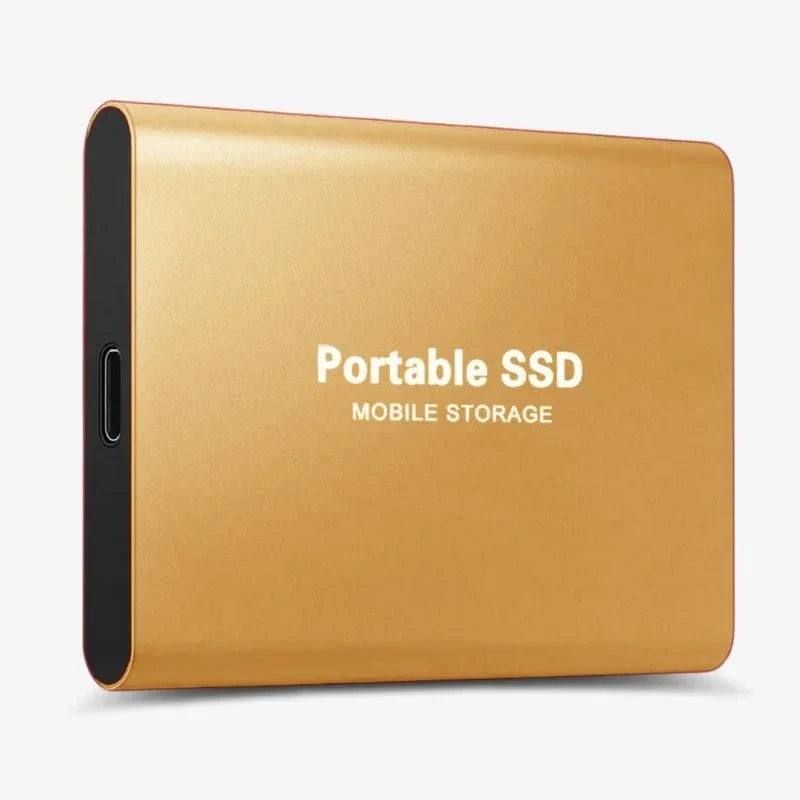 Externe SSD PS5 en Xbox USB-C 1TB tot 30TB Aluminium Plug and Play Goud
