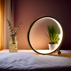 Dimbaar LED Nachtlampje – Ronde Design Tafellamp, Minimalistische Nachtkastlamp in Zwart of Wit – LumaCircle Zwart