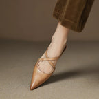 Velo | Dames Muiltjes - Echt Leer, Verhoogde Hak 3-5 cm, Chique Design