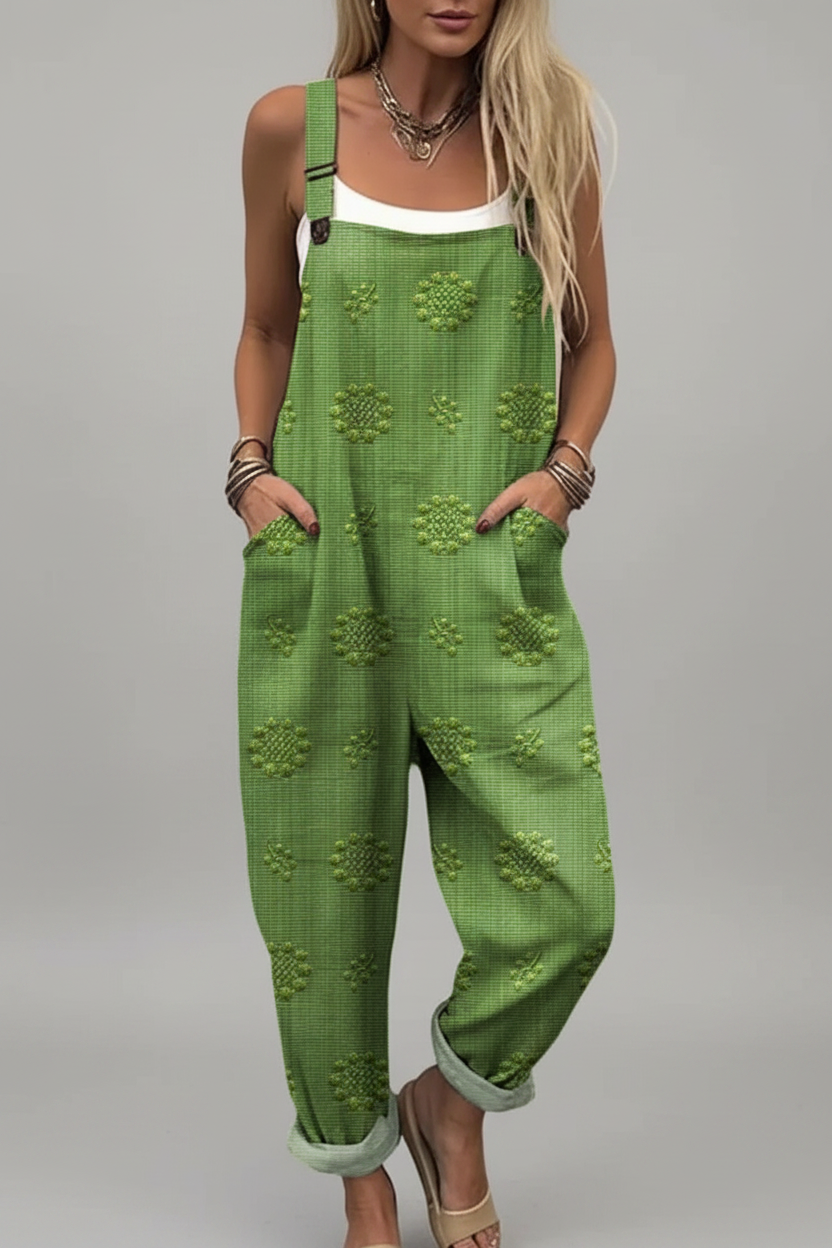 Evangeline | Jumpsuit Dames - Vintage Ademend Groen
