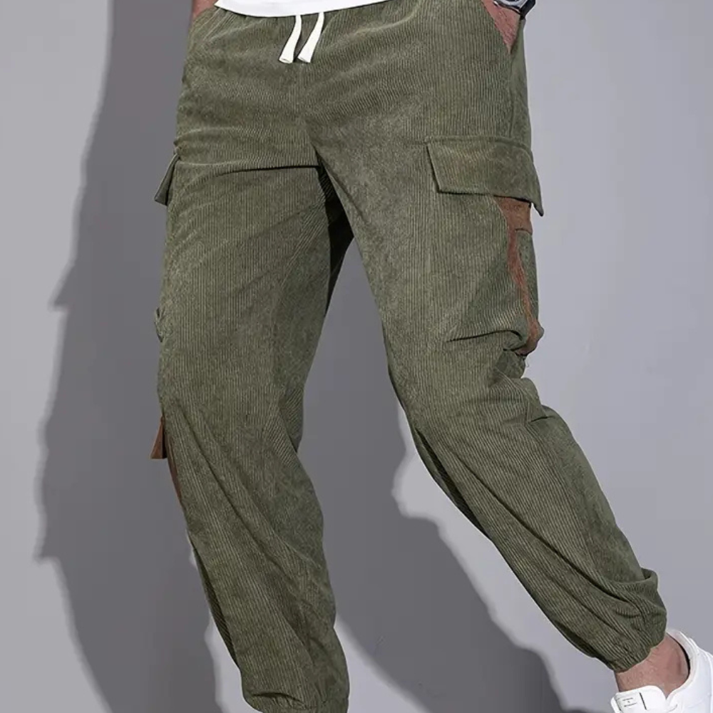 Casual Baggy Cargo Broek voor Heren – Wijde Cargobroek met Zakken, Streetwear, 4 Kleuren, XS–2XL – Zane
