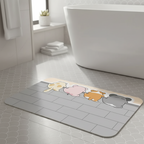 Zachte Vloermat met Cartoon Ontwerp – Antislip Klimmende Huisdieren
