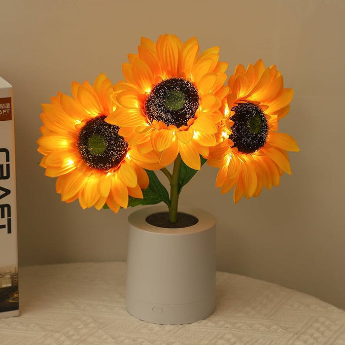 Zonnebloemlamp met Warme Gloed – Decoratieve LED Verlichting voor Natuurlijke Sfeer in Elke Kamer Default