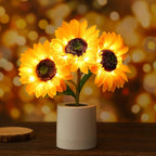 Zonnebloemlamp met Warme Gloed – Decoratieve LED Verlichting voor Natuurlijke Sfeer in Elke Kamer