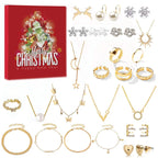 Sieraden Adventskalender – Adventskalender met 24 Sieraden in Goud & Zilver, Kettingen, Armbanden & Oorbellen voor Dames – Livia Doos A