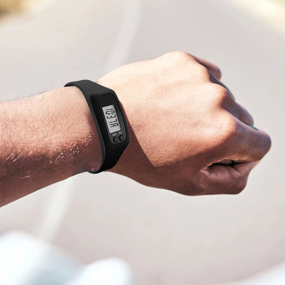 Eenvoudig Stappenteller-Horloge - Digitale Fitnesstracker Zonder App of Bluetooth met Calorieënteller & Afstandsmeter voor Senioren & Volwassenen