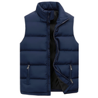 Figueral | Gevoerde Heren Bodywarmer Puffer Vest met Gestikte Look - Mouwloos Gewatteerd Wintervest met Ritssluiting & Opstaande Kraag voor Laagjes