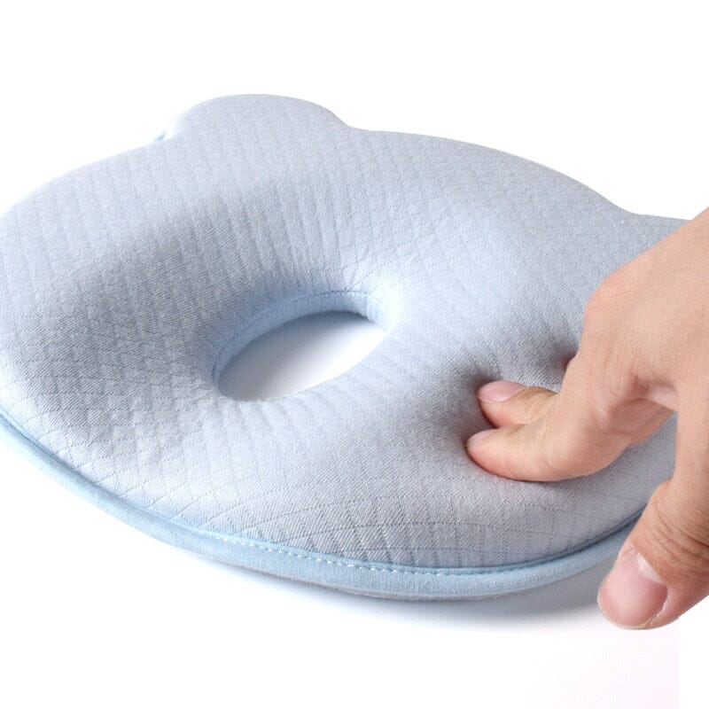 Baby Hoofdsteunkussen met Memory Foam – Kinderwagen Kussentje voor Dutjes, Ademende Stof, 4 Kleuren