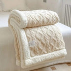 Duvet Sherpa Verzwaringsdeken 150x200cm Grijs Tweepersoons – Warme Fleece Deken, Bedsprei, Zwaartedeken, Winter Slaapkamer Crème