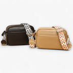 Amore | Crossbody Tas Dames - Zwarte Leren Schoudertas & Handtas met Verstelbare Schouderband, Meerdere Vakken & Ritssluiting