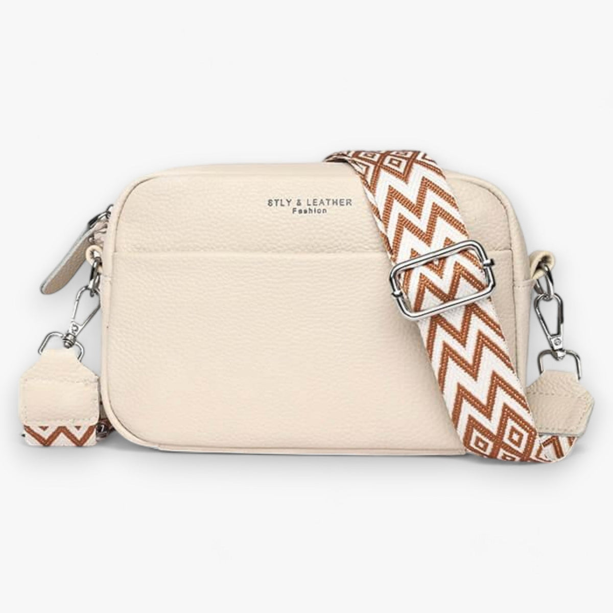 bags : CrossbodyBag Dames - Leren Damestas Zwart (Nog 2 op Voorraad) in Khaki van Pantino