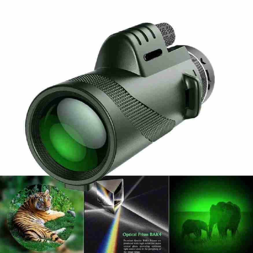 Compacte Monoculair met HD-Lens – Lichtgewicht Verrekijker met Smartphone Adapter voor Wandelen, Vogels Kijken & Sport