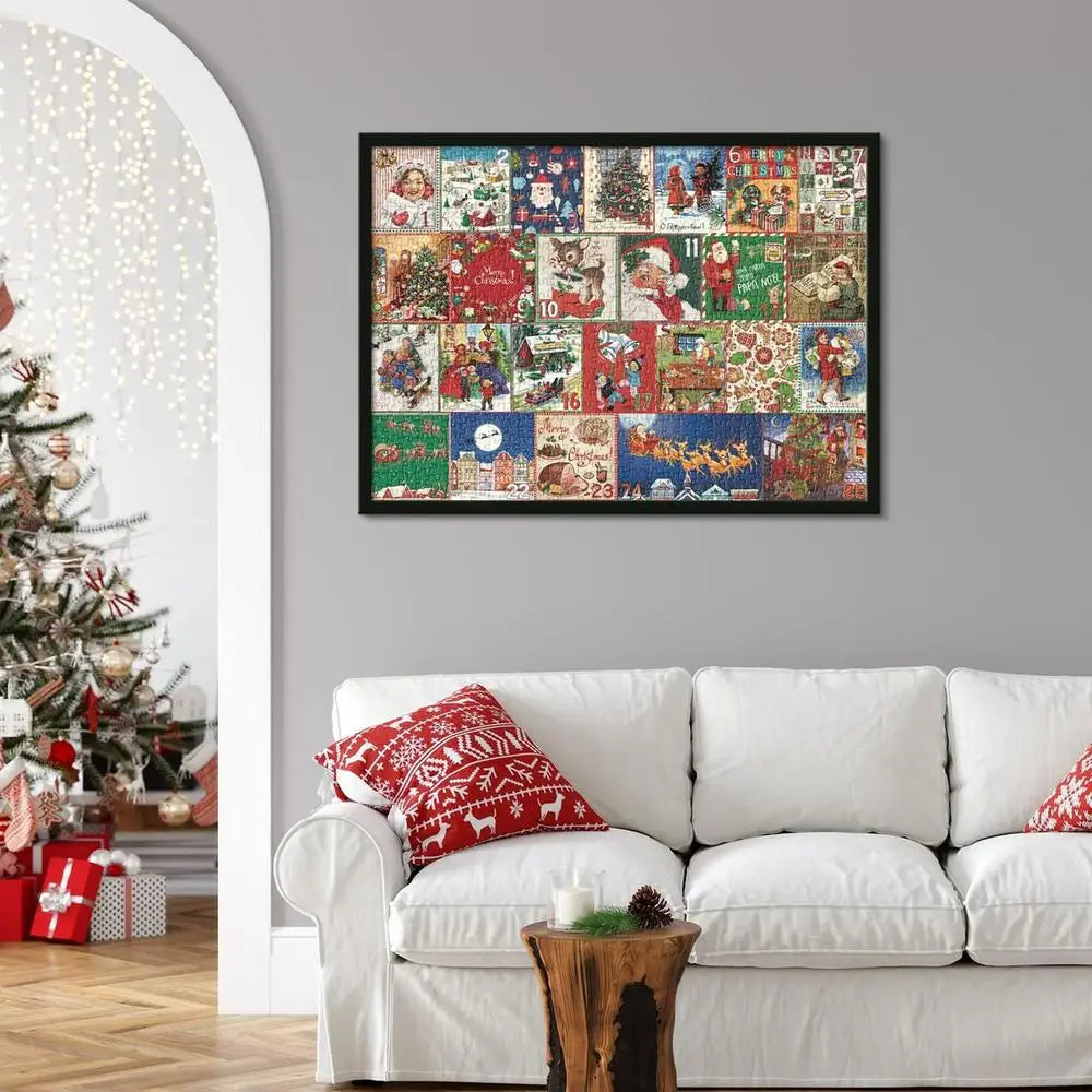 Puzzel Adventskalender – Kerstpuzzel 1000 Stukjes in 24 Dagen, Adventskalender voor Volwassenen & Gezin – FestivePuzzle