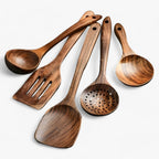 11-delige Hittebestendige Houten Keukenset – Houten Pollepels & Kookgerei voor Antiaanbakpannen – WoodChef