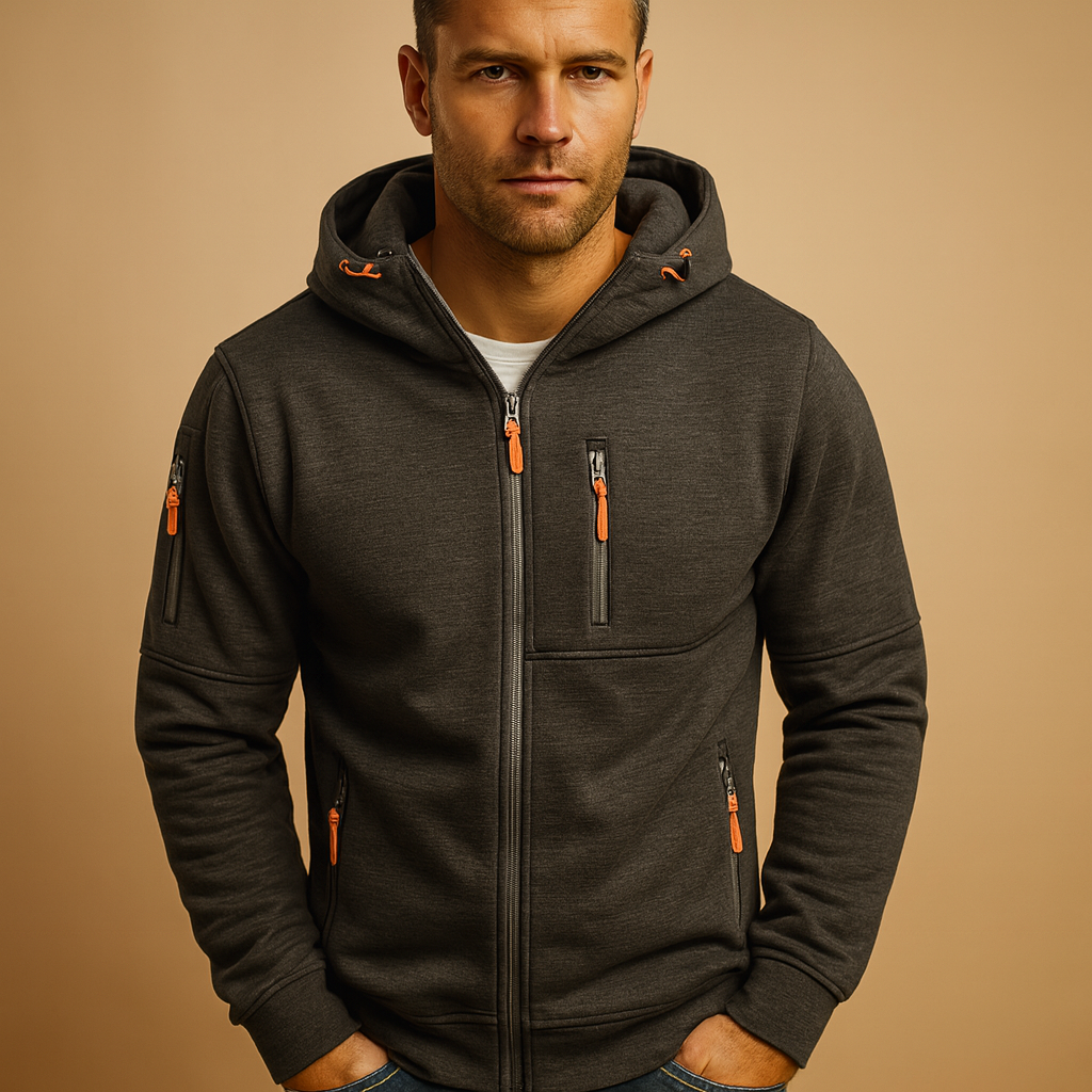 Hermosa | Heren Hoodie met Rits en Capuchon Comfortabele Pasvorm