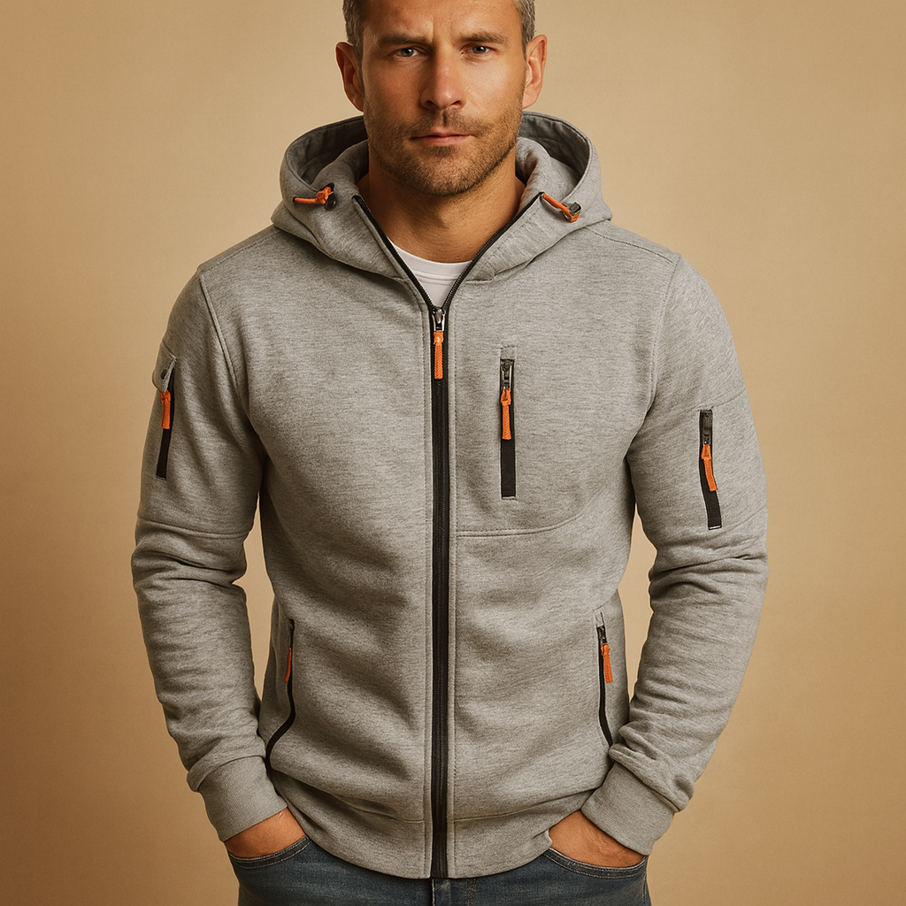 Hermosa | Heren Hoodie met Rits en Capuchon Comfortabele Pasvorm