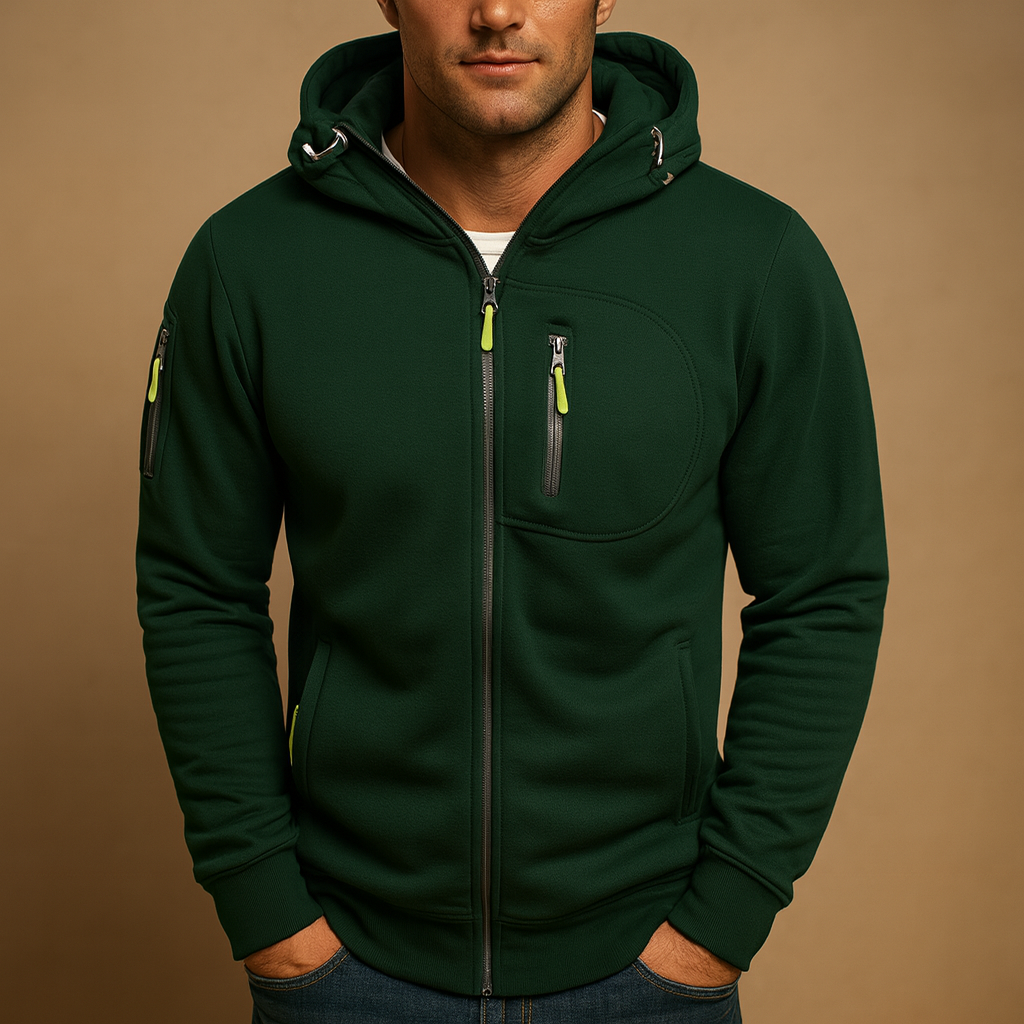 Hermosa | Heren Hoodie met Rits en Capuchon Comfortabele Pasvorm