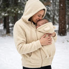 Zachte Fleece Draaghoodie met Voorzak voor Babydragen – Babydraag Hoodie voor Mama & Papa, 5 Kleuren, S–XXL